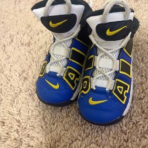 Nike Kids Blue and Yellow High-Top Sneakers